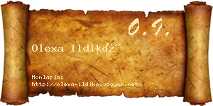 Olexa Ildikó névjegykártya